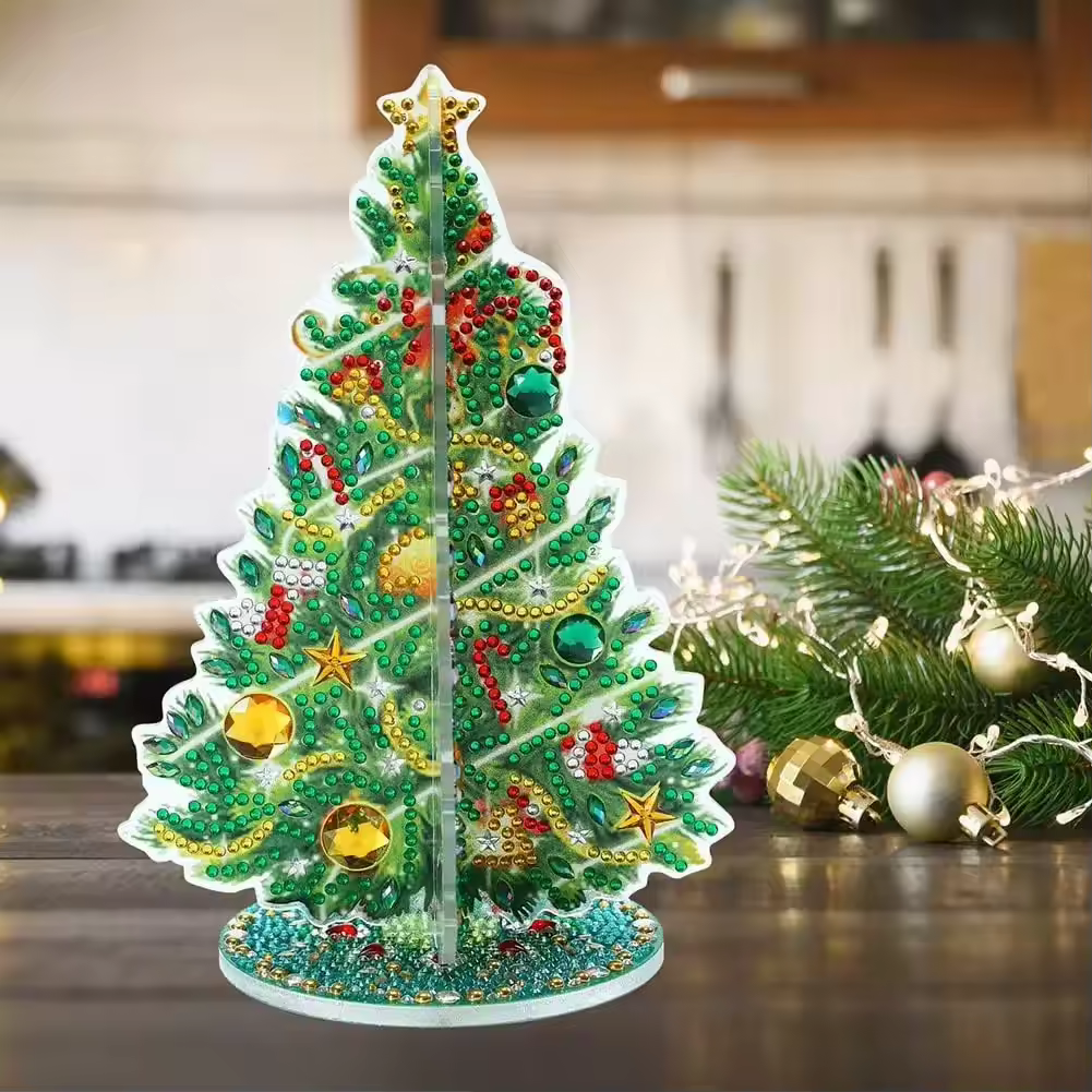 GHIRLANDE E ALBERI DI NATALE IN PLEXIGLASS DIAMOND PAINTING