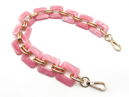 CATENA RESINA SQUARE CON ANELLO+MOSCHETTONE 50 CM
