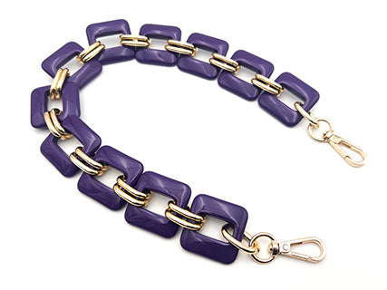 CATENA RESINA SQUARE CON ANELLO+MOSCHETTONE 50 CM