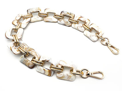 CATENA RESINA SQUARE CON ANELLO+MOSCHETTONE 50 CM