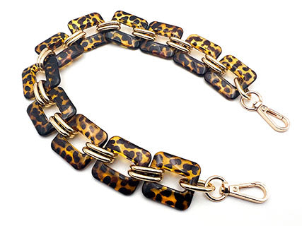 CATENA RESINA SQUARE CON ANELLO+MOSCHETTONE 50 CM