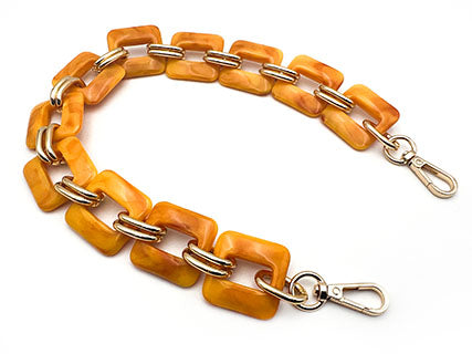 CATENA RESINA SQUARE CON ANELLO+MOSCHETTONE 50 CM