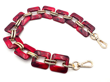 CATENA RESINA SQUARE CON ANELLO+MOSCHETTONE 50 CM