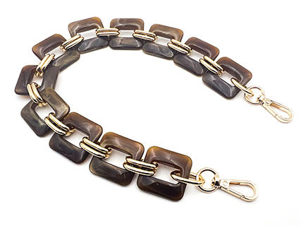 CATENA RESINA SQUARE CON ANELLO+MOSCHETTONE 50 CM