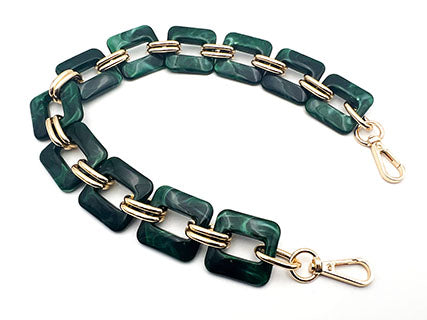 CATENA RESINA SQUARE CON ANELLO+MOSCHETTONE 50 CM