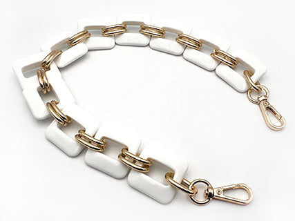 CATENA RESINA SQUARE CON ANELLO+MOSCHETTONE 50 CM
