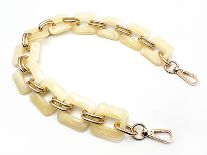 CATENA RESINA SQUARE CON ANELLO+MOSCHETTONE 50 CM