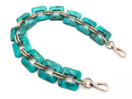CATENA RESINA SQUARE CON ANELLO+MOSCHETTONE 50 CM