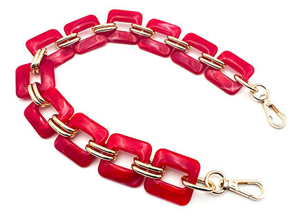 CATENA RESINA SQUARE CON ANELLO+MOSCHETTONE 50 CM