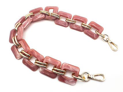 CATENA RESINA SQUARE CON ANELLO+MOSCHETTONE 50 CM