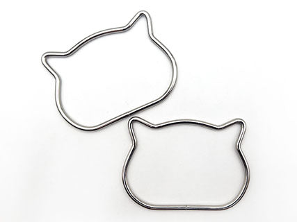 MANICI METALLO GATTO 11X8 Cm. Coppia