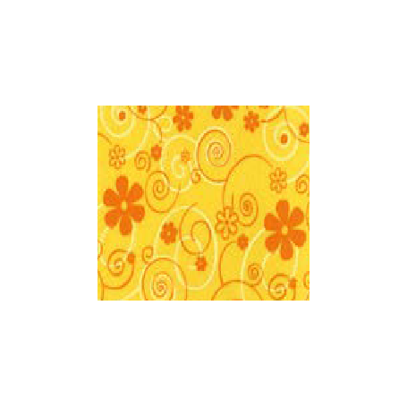 Pannolenci giallo fiori arancioni
