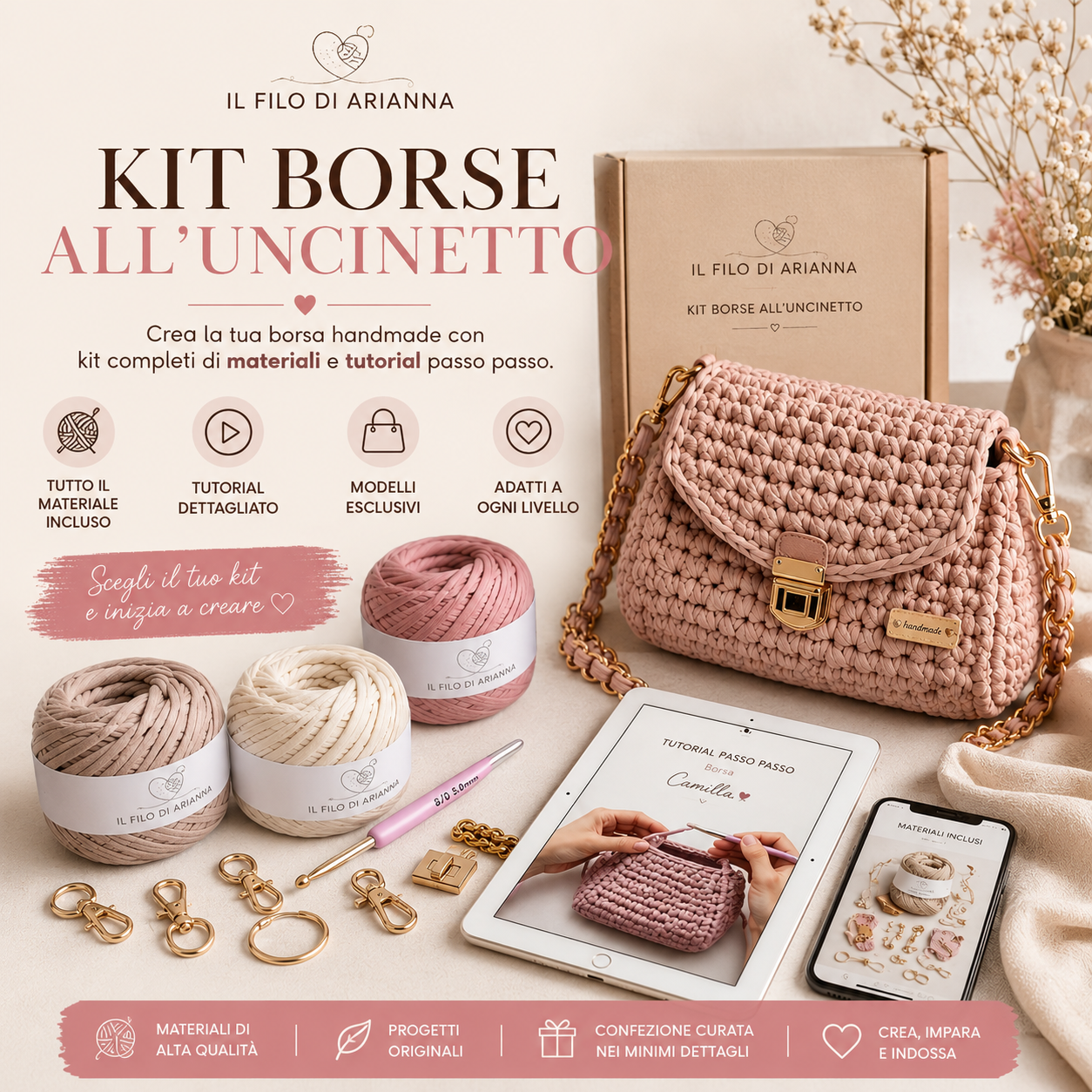 KIT BORSE CON TUTORIAL