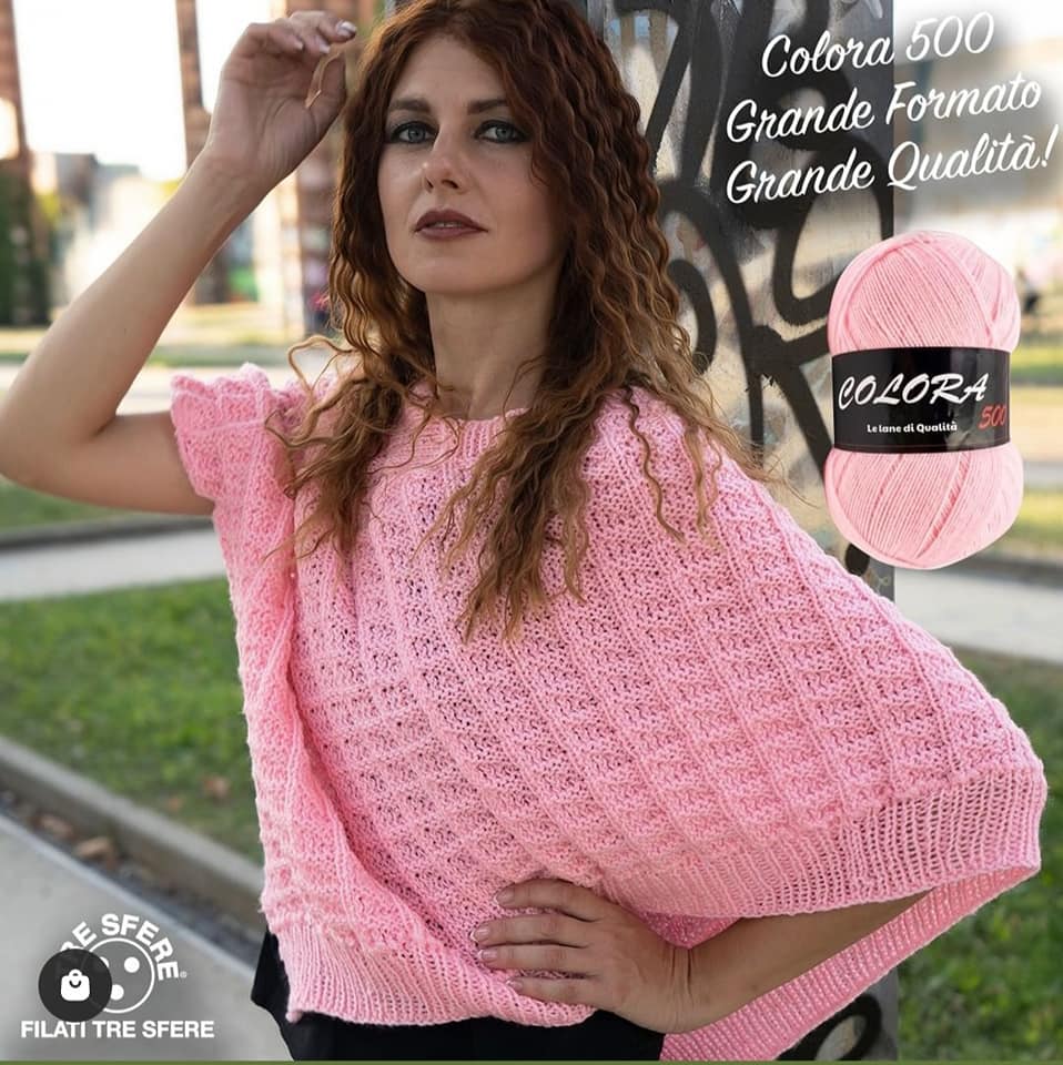 Lana Colora 500 Gomitolo 100% Acrilico