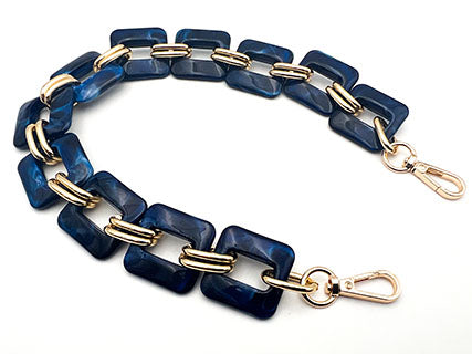 CATENA RESINA SQUARE CON ANELLO+MOSCHETTONE 50 CM