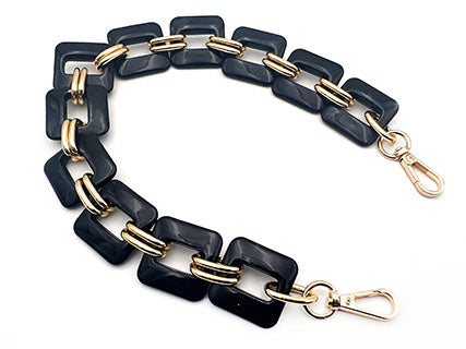 CATENA RESINA SQUARE CON ANELLO+MOSCHETTONE 50 CM