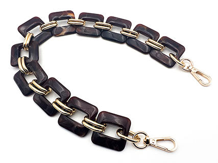 CATENA RESINA SQUARE CON ANELLO+MOSCHETTONE 50 CM