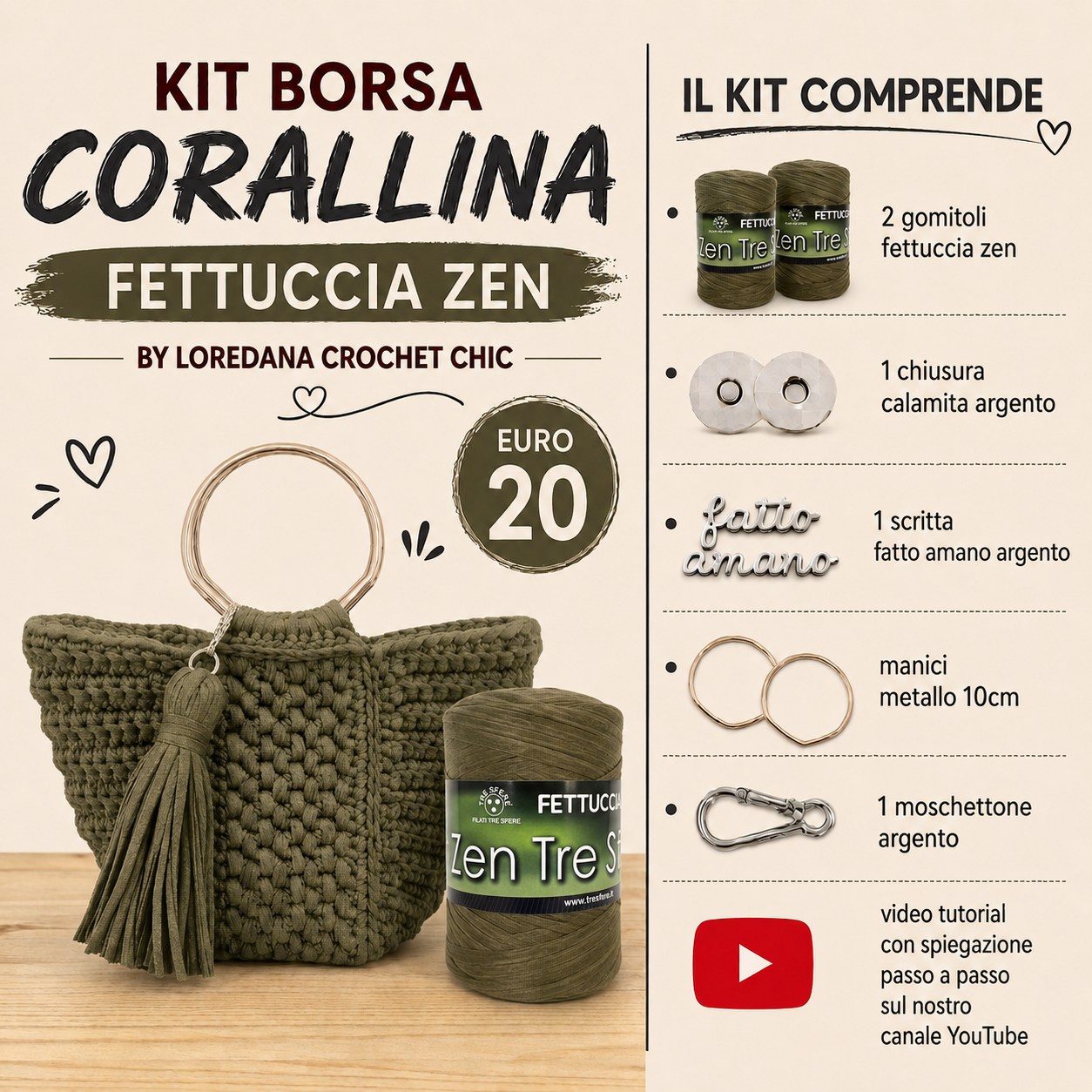 KIT BORSA CORALLINA