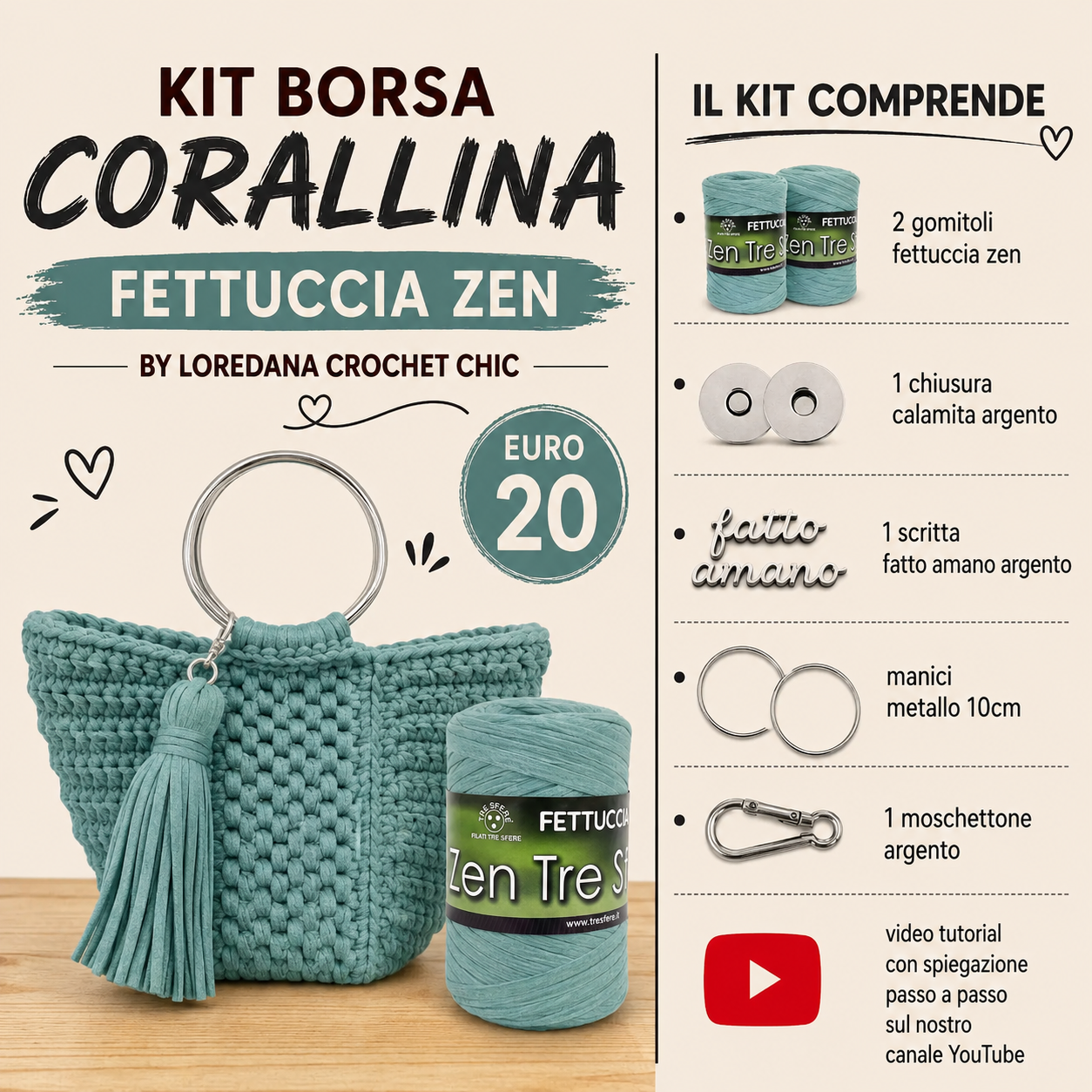 KIT BORSA CORALLINA