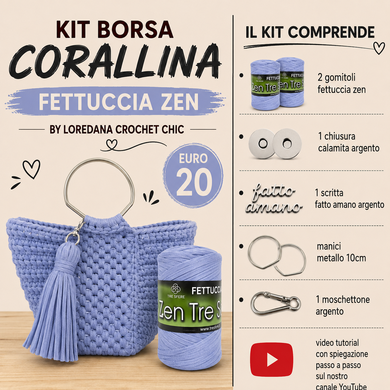 KIT BORSA CORALLINA