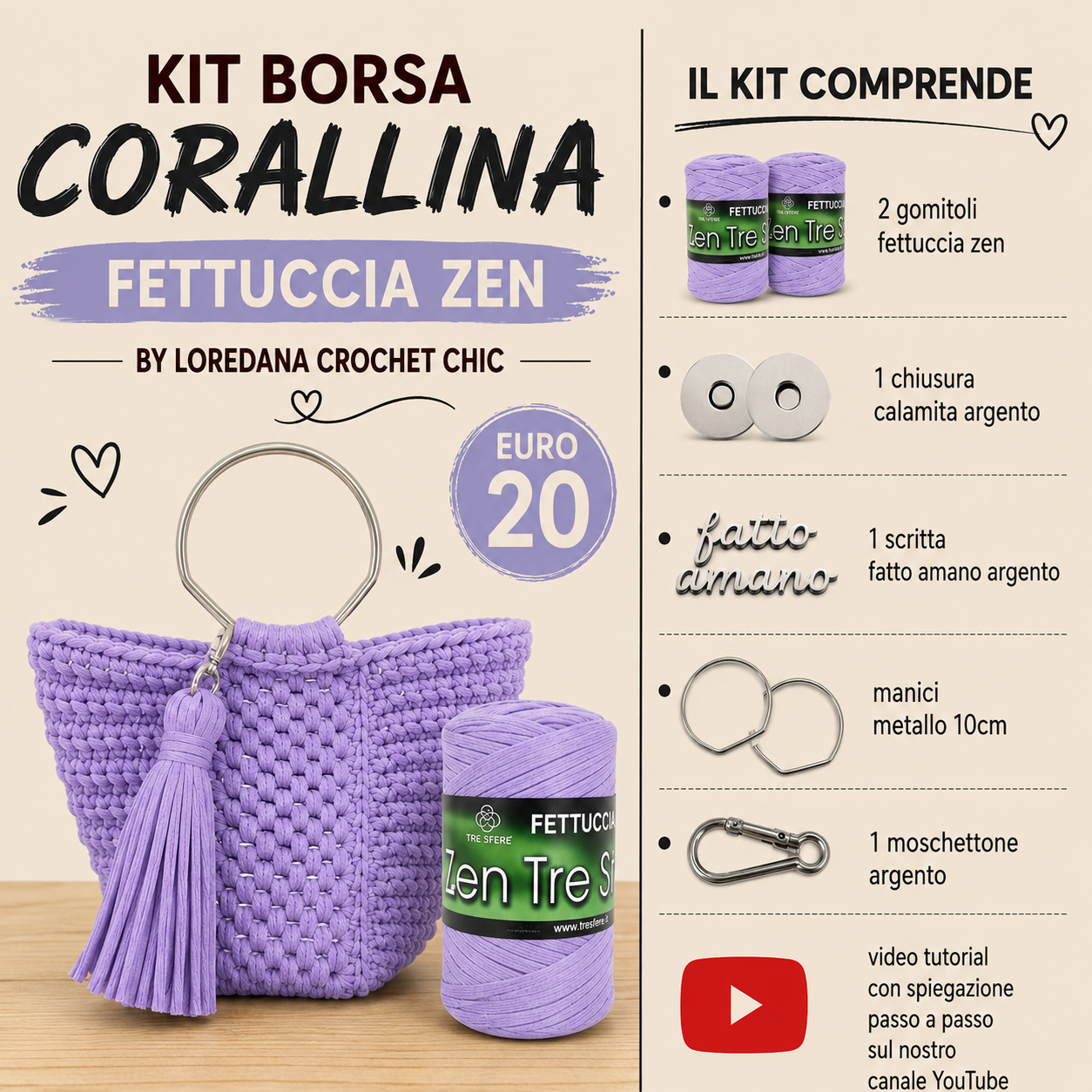 KIT BORSA CORALLINA