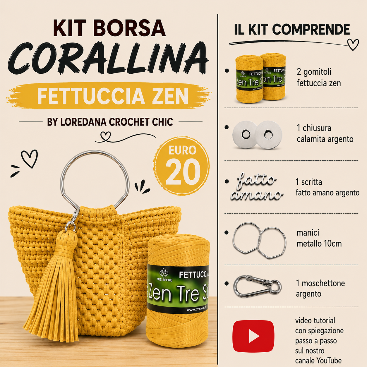 KIT BORSA CORALLINA