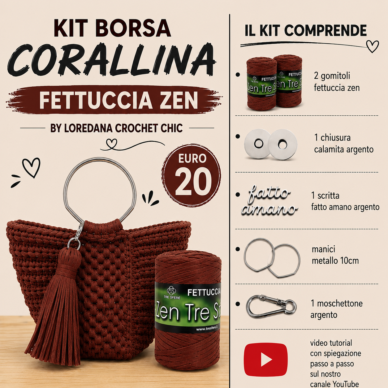 KIT BORSA CORALLINA