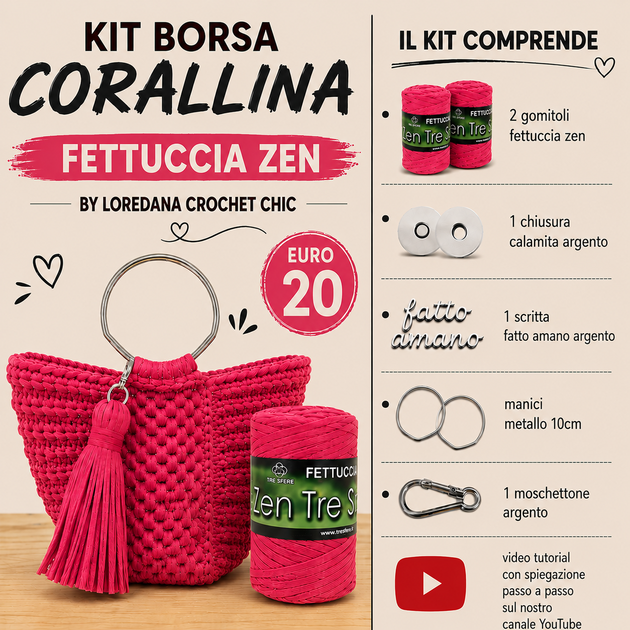 KIT BORSA CORALLINA