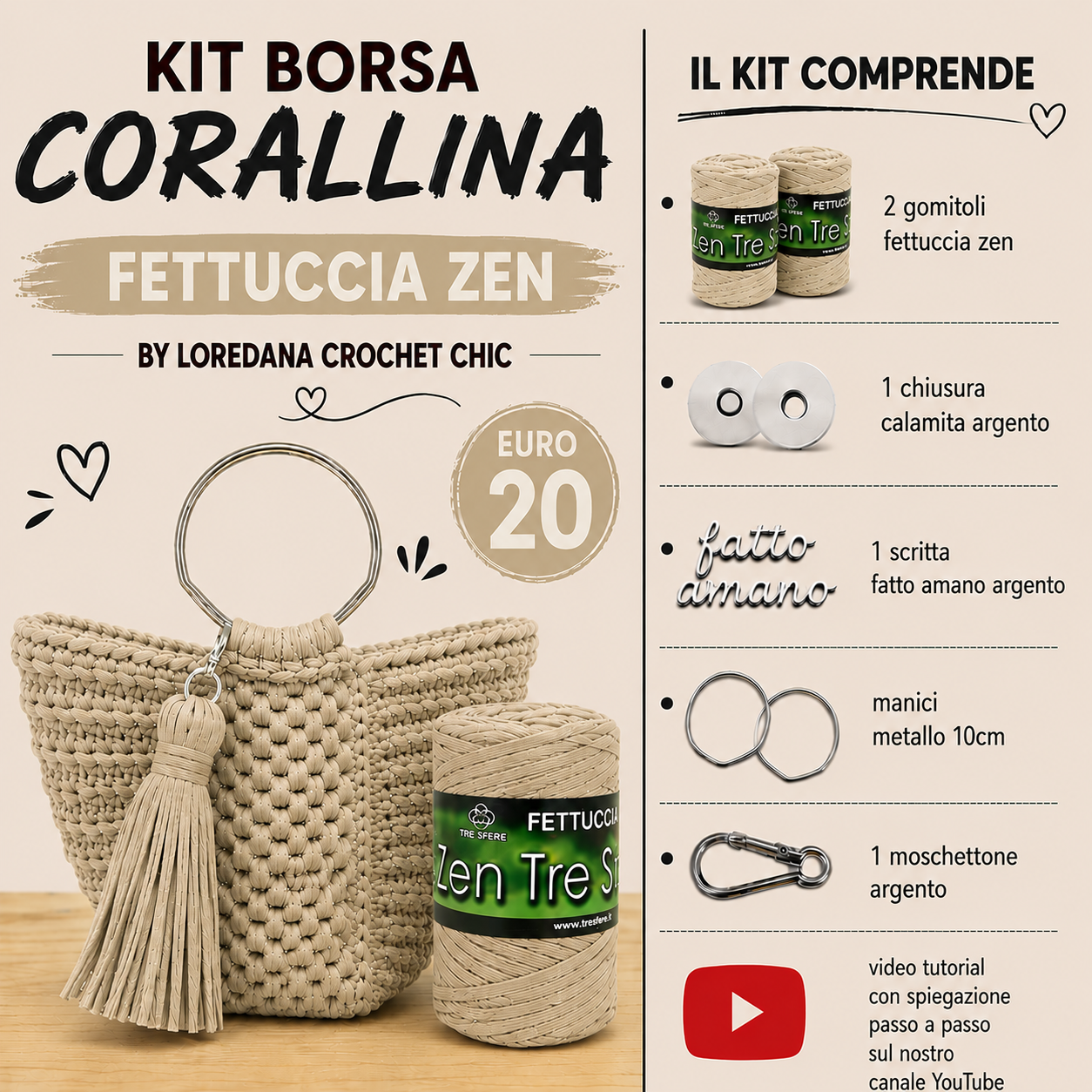 KIT BORSA CORALLINA