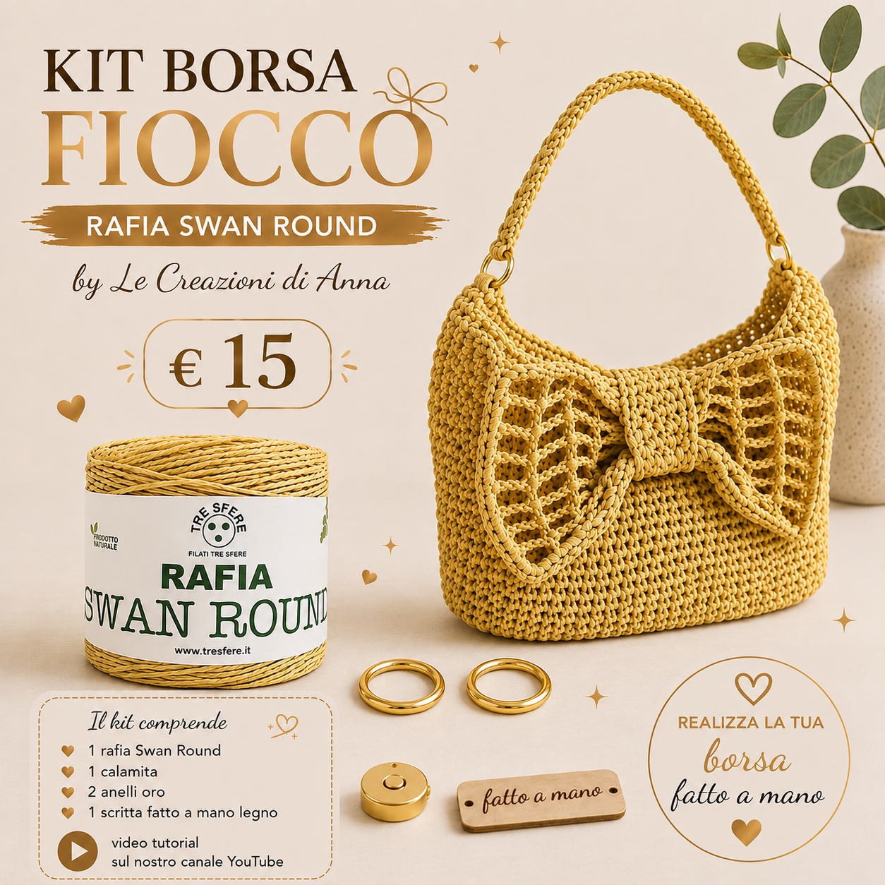 KIT BORSA FIOCCO