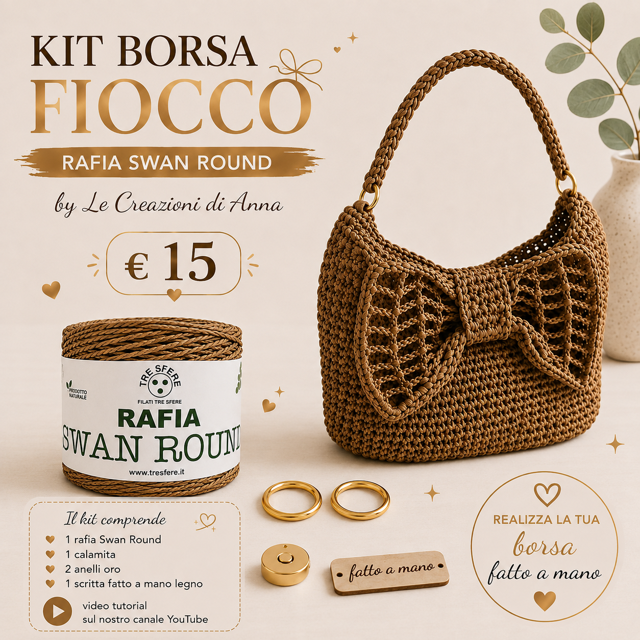 KIT BORSA FIOCCO
