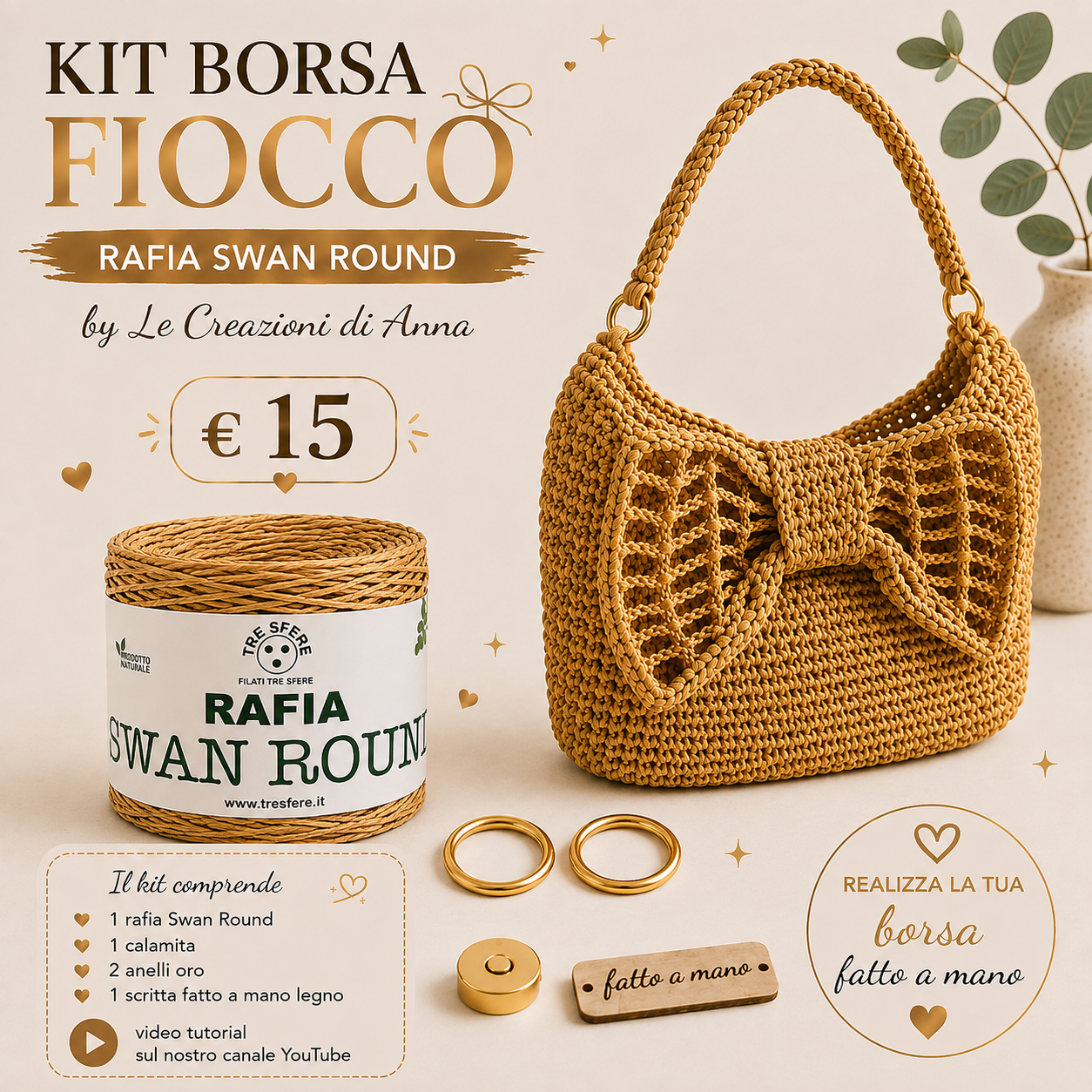 KIT BORSA FIOCCO