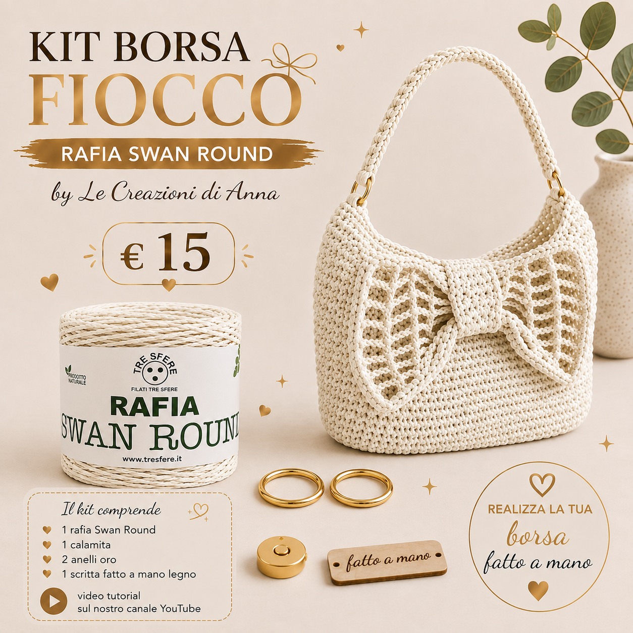 KIT BORSA FIOCCO
