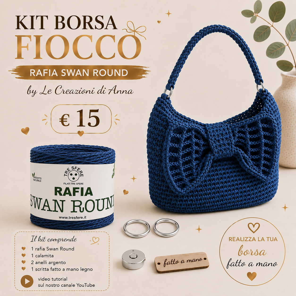 KIT BORSA FIOCCO