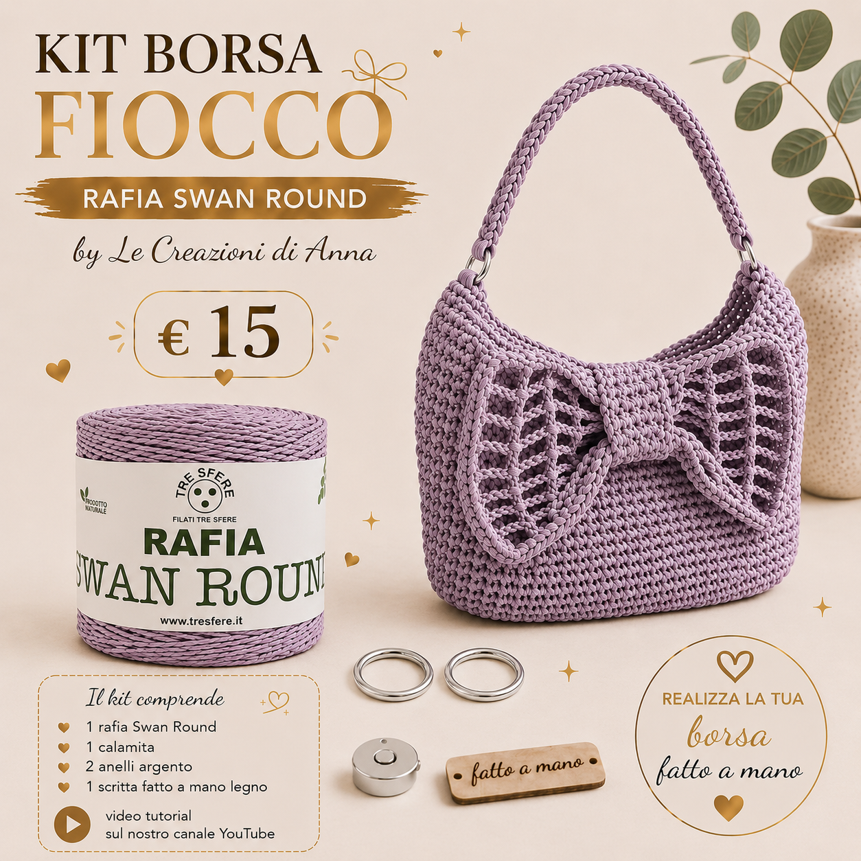 KIT BORSA FIOCCO