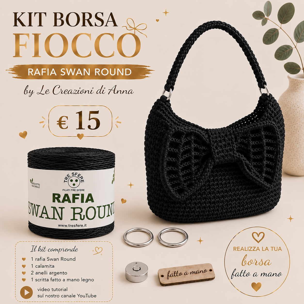 KIT BORSA FIOCCO