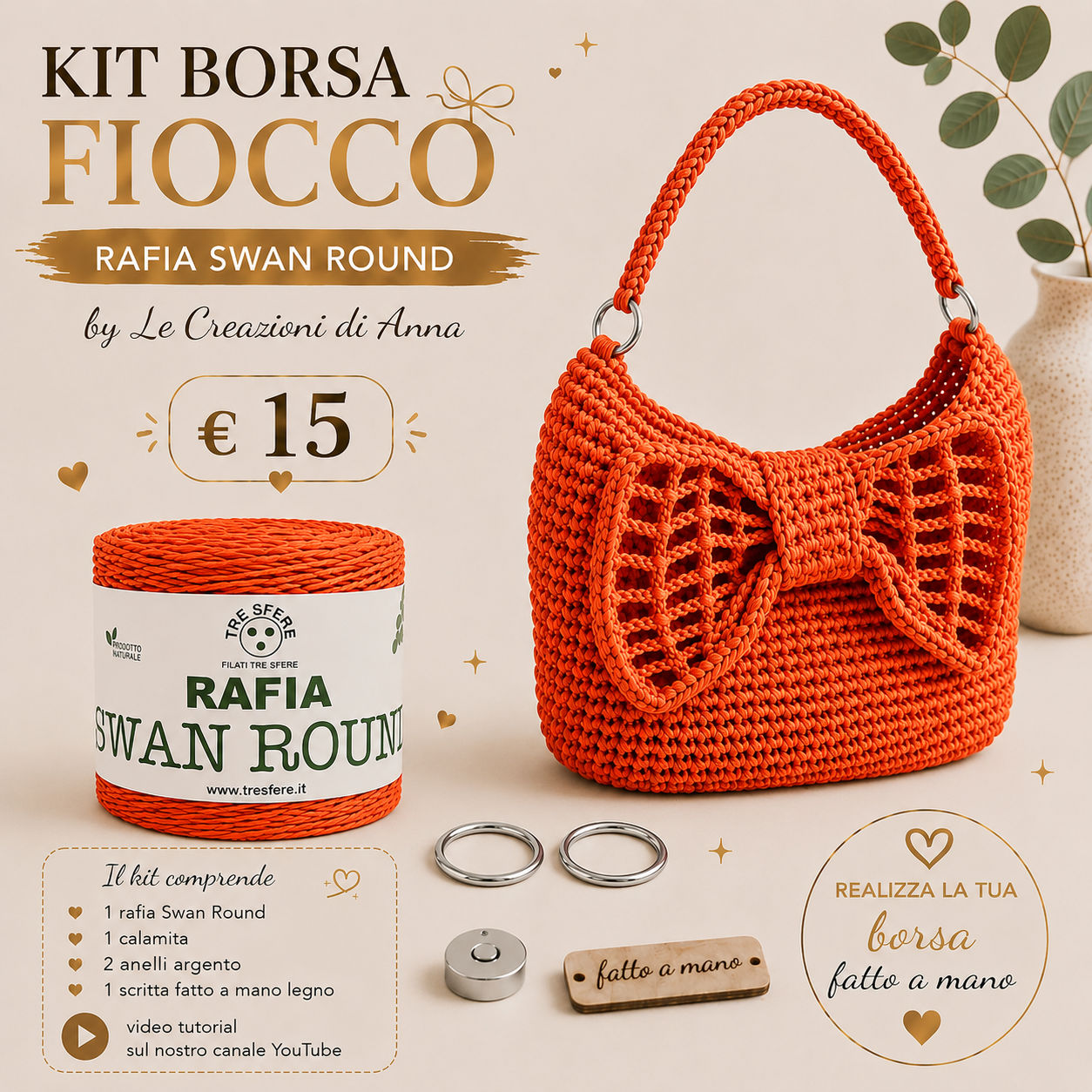 KIT BORSA FIOCCO