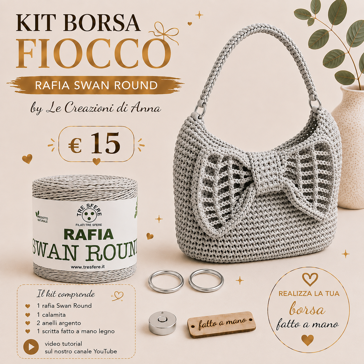 KIT BORSA FIOCCO