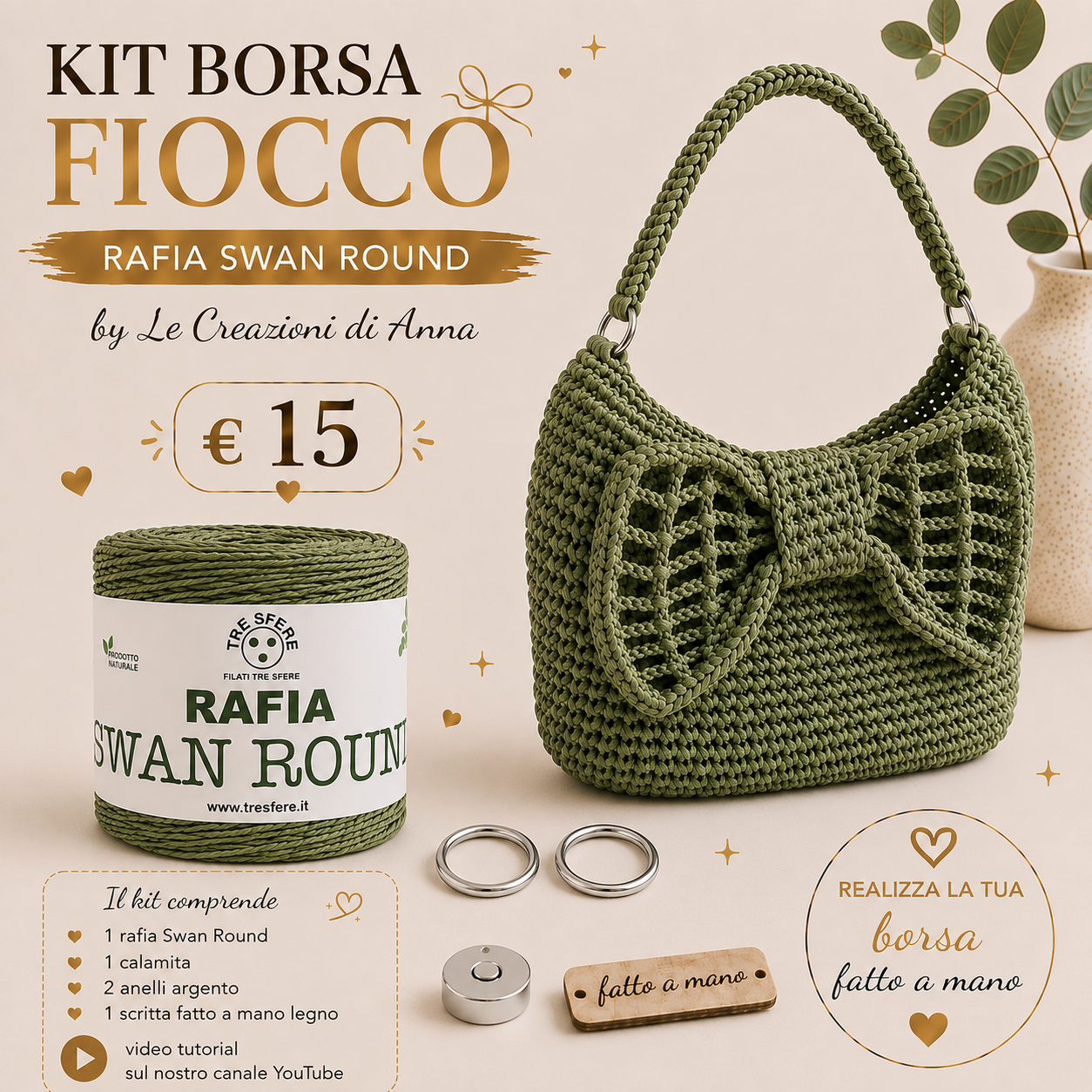 KIT BORSA FIOCCO