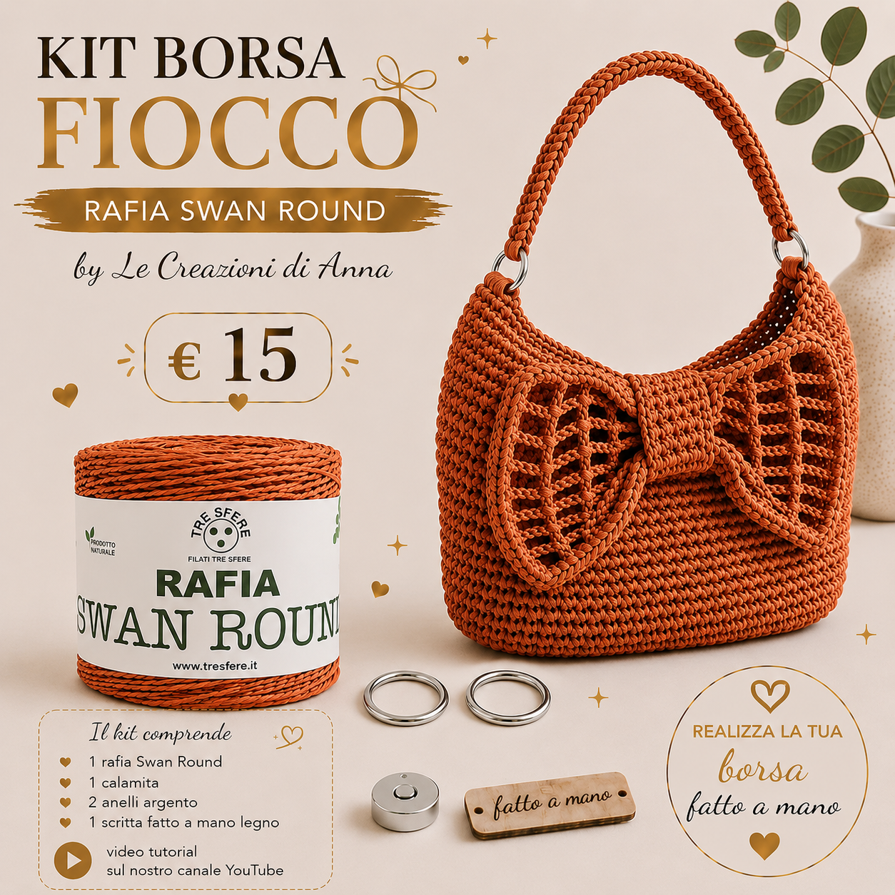 KIT BORSA FIOCCO