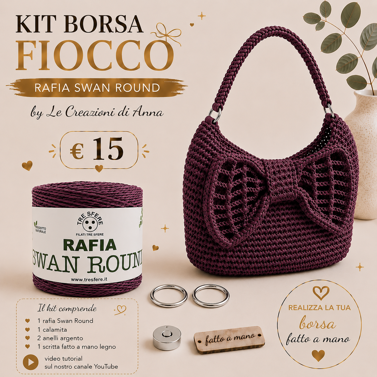 KIT BORSA FIOCCO