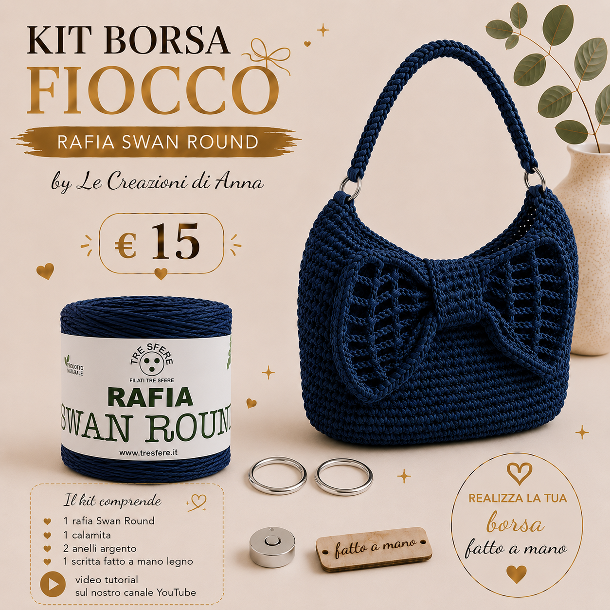 KIT BORSA FIOCCO