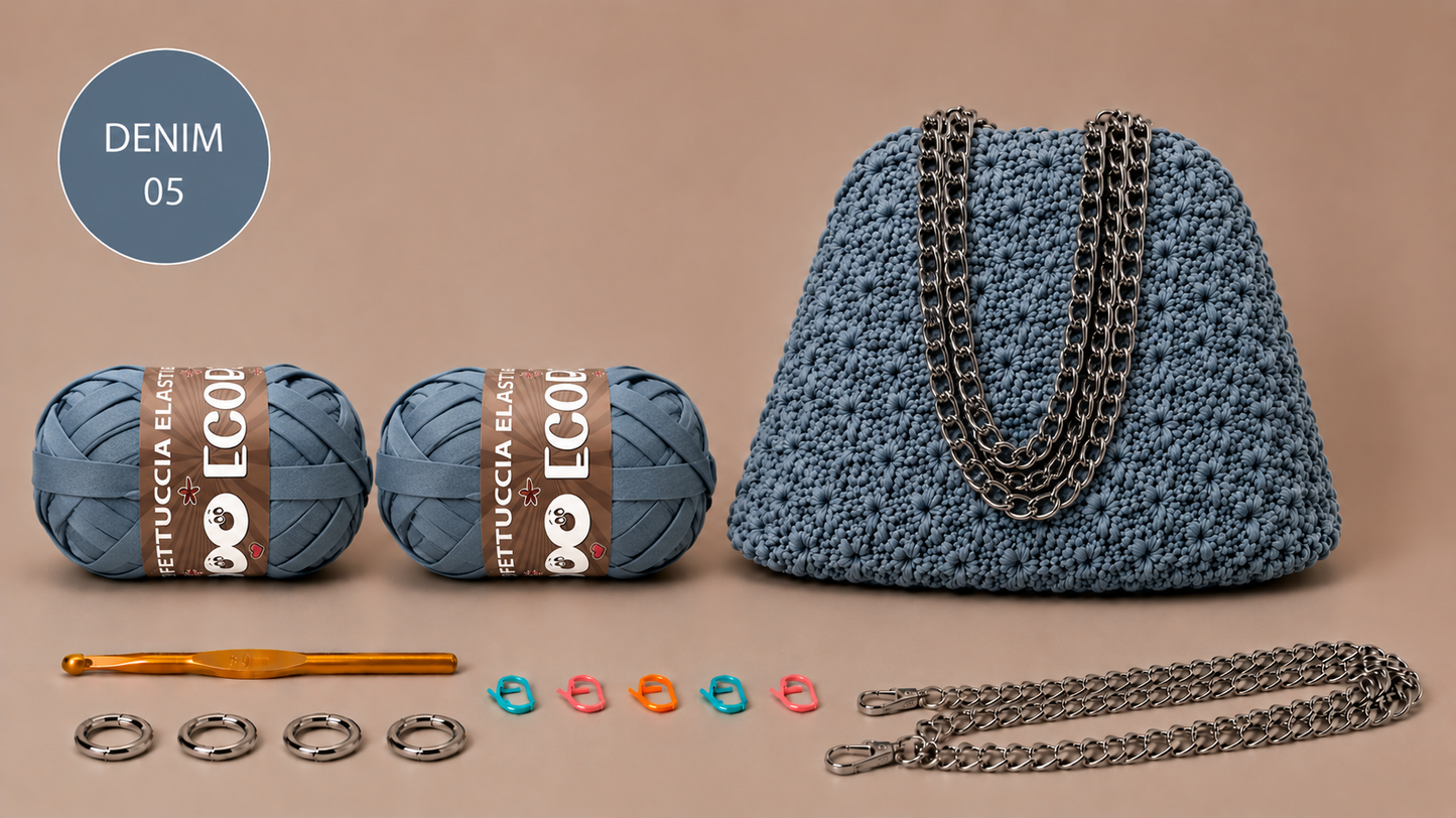 KIT POUCH BAG STELLINA - DI Frainodi Crochet