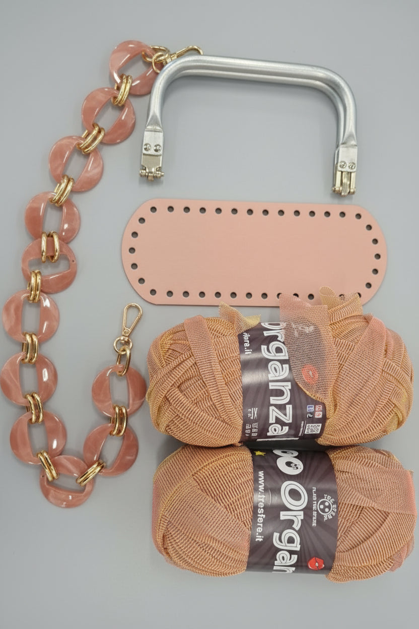 KIT ARIANNA - BORSA TECNICA RATTAN DI Frainodi Crochet