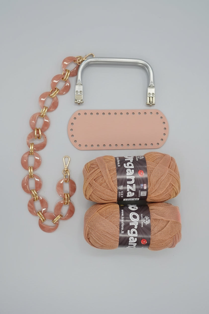 KIT ARIANNA - BORSA TECNICA RATTAN DI Frainodi Crochet