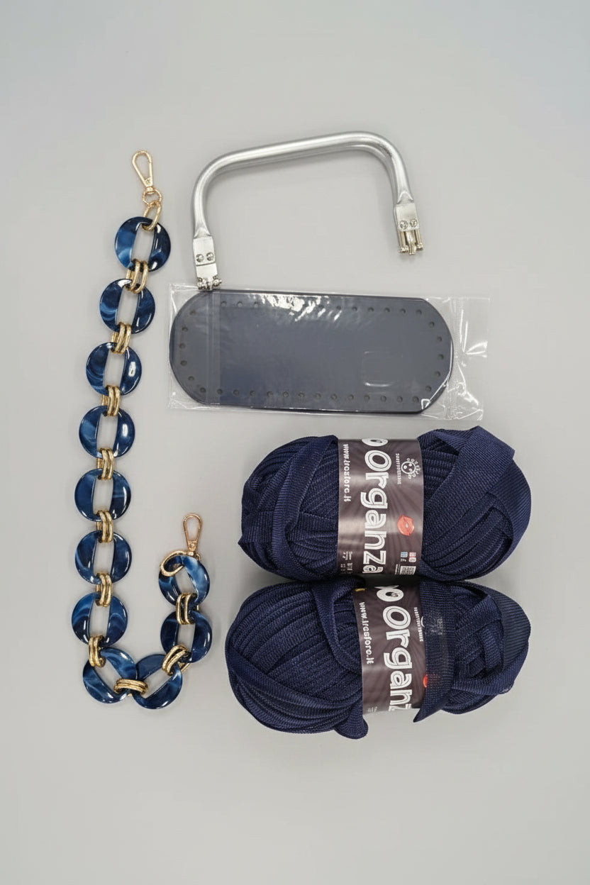 KIT ARIANNA - BORSA TECNICA RATTAN DI Frainodi Crochet