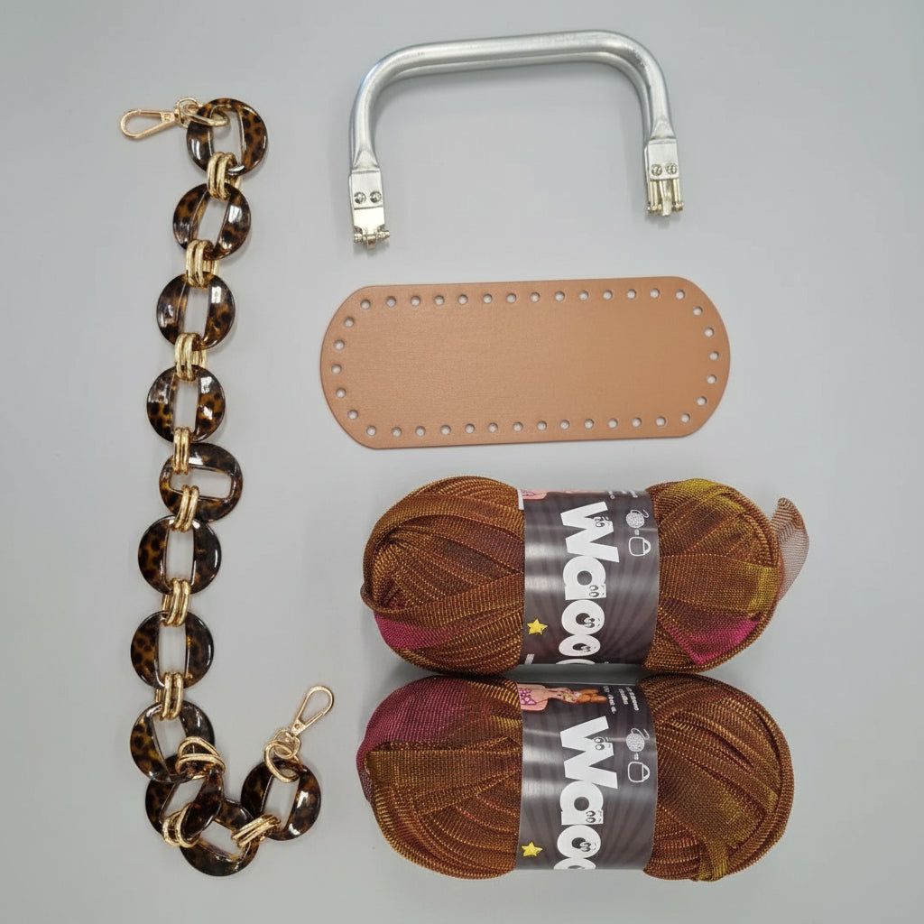 KIT ARIANNA - BORSA TECNICA RATTAN DI Frainodi Crochet