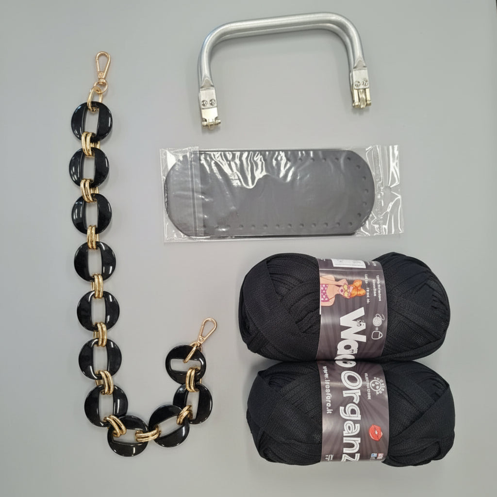 KIT ARIANNA - BORSA TECNICA RATTAN DI Frainodi Crochet