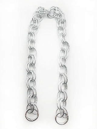 CATENA BORSA DOPPIA CON ANELLI-METALLO-50 CENTIMETRI