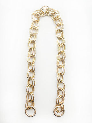 CATENA BORSA DOPPIA CON ANELLI-METALLO-50 CENTIMETRI